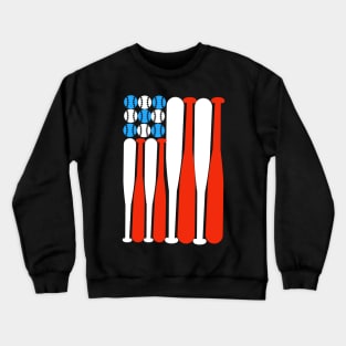 Baseball lovers American flag design Crewneck Sweatshirt